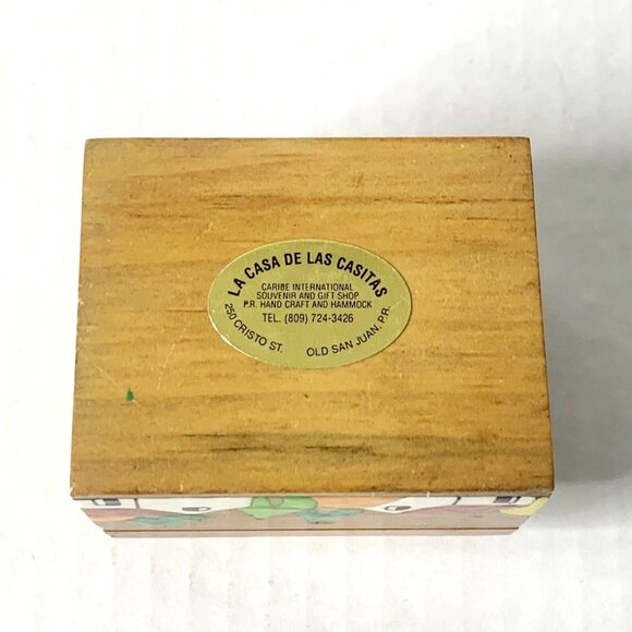 Mexican Guerrero Carved Wooden Trinket Box With Leather Hinges - Picture 5 of 12